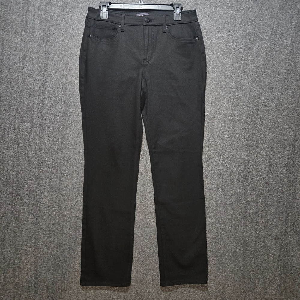 NYDJ Jeans Womens 6 30 x 30 Black Sheri Slim Stretch Lift Tuck Technology Denim